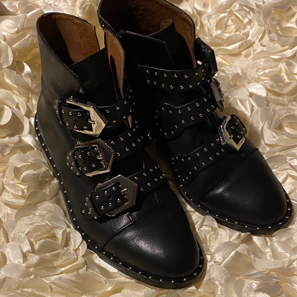 Gianni Bini Black Studded Moto Boots